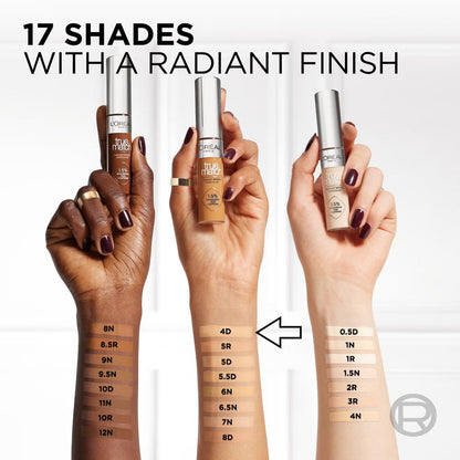 12x L'Oreal Paris True Match Radiant Serum Concealer 11ml 4D Light Medium