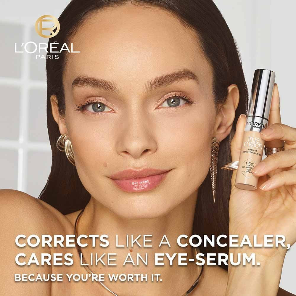 6x L'Oreal Paris True Match Radiant Serum Concealer 11ml 4D Light Medium