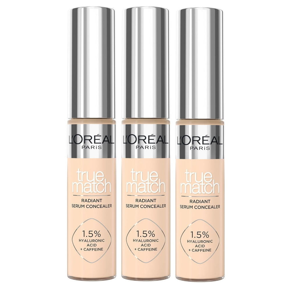3x L'Oreal Paris True Match Radiant Serum Concealer 11ml 3R Light Medium