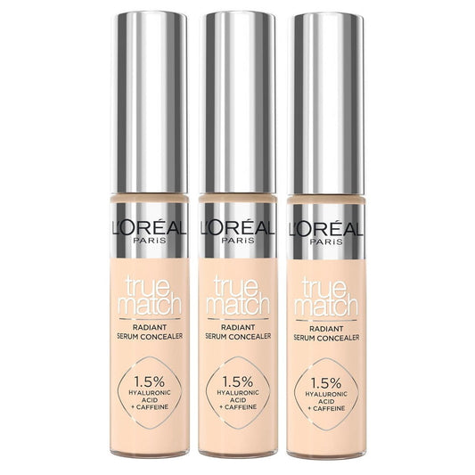 3x L'Oreal Paris True Match Radiant Serum Concealer 11ml 3R Light Medium