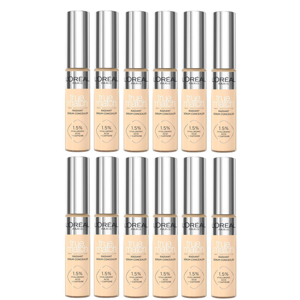 12x L'Oreal Paris True Match Radiant Serum Concealer 11ml 4N Light Medium