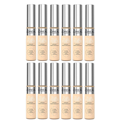12x L'Oreal Paris True Match Radiant Serum Concealer 11ml 4N Light Medium