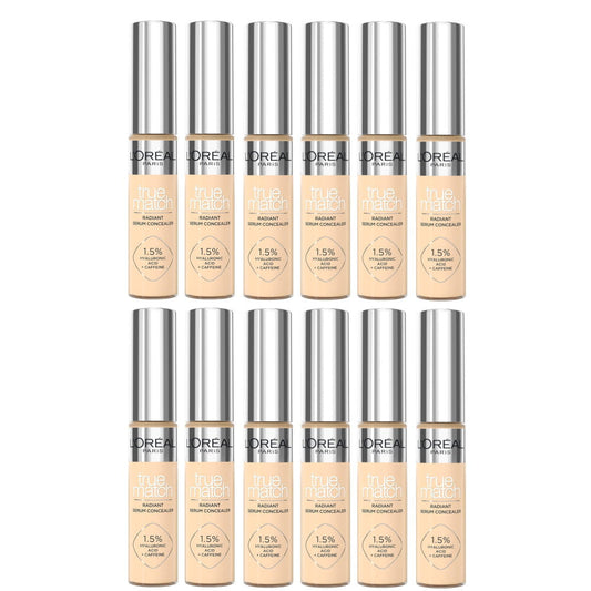 12x L'Oreal Paris True Match Radiant Serum Concealer 11ml 4N Light Medium