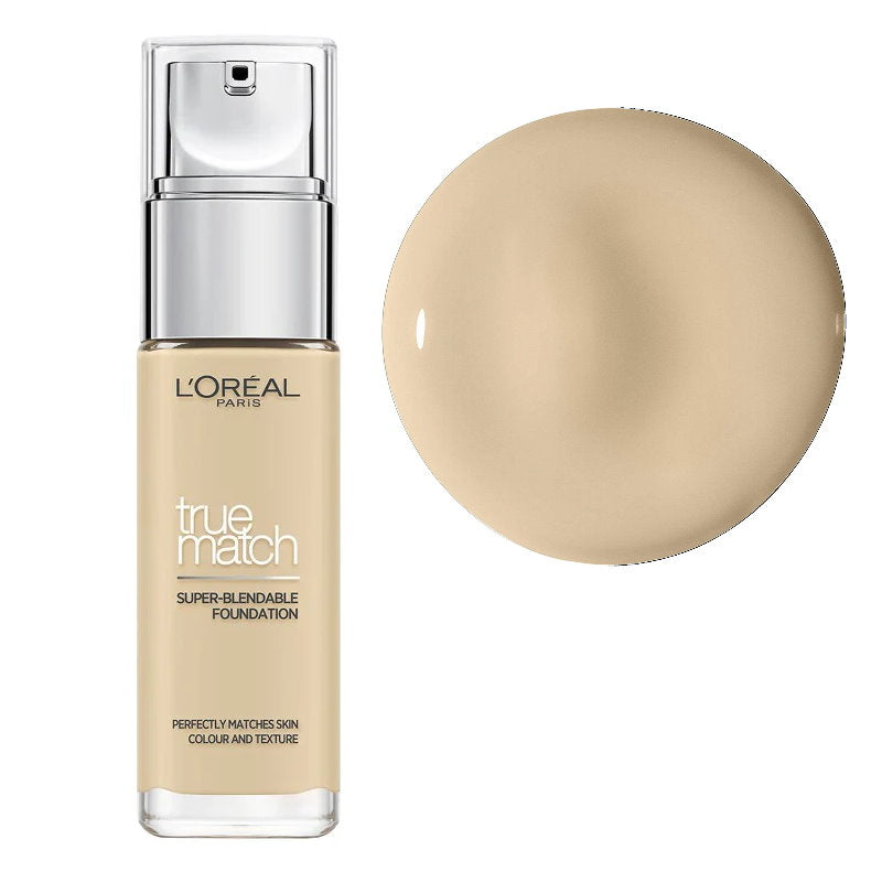 L'Oreal Paris True Match Liquid Foundation 30ml 1.D/1.W Warm Dore