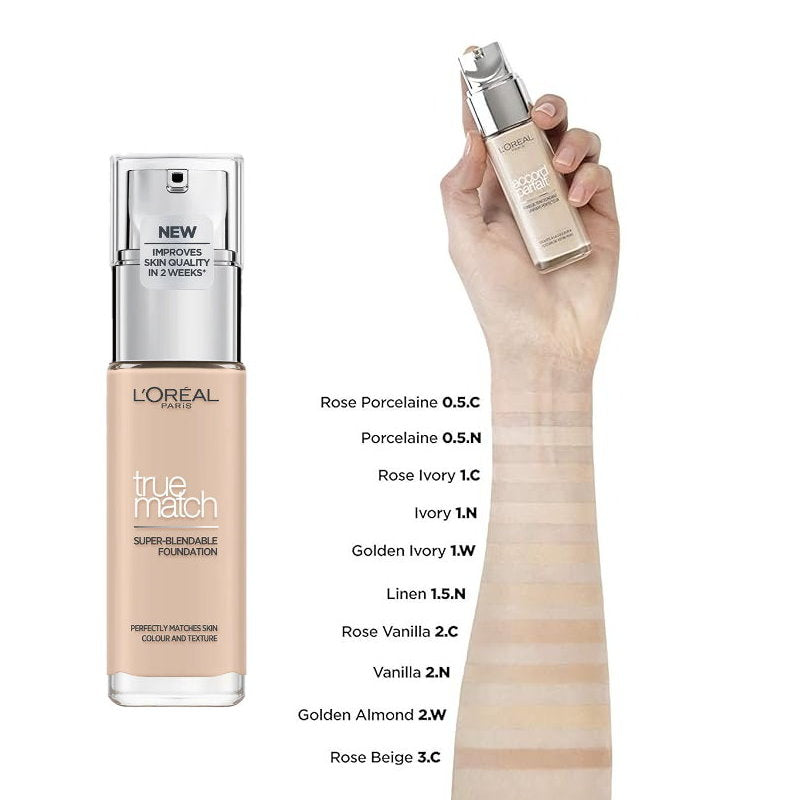L'Oreal Paris True Match Liquid Foundation 2.R/2.C Cool Rose