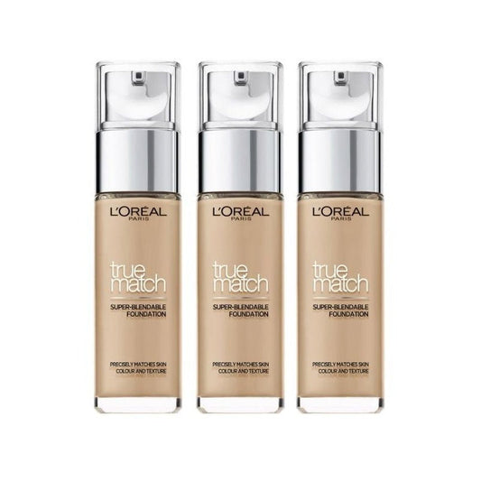 3x L'Oreal Paris True Match Liquid Foundation 3.N Neutral Undertone