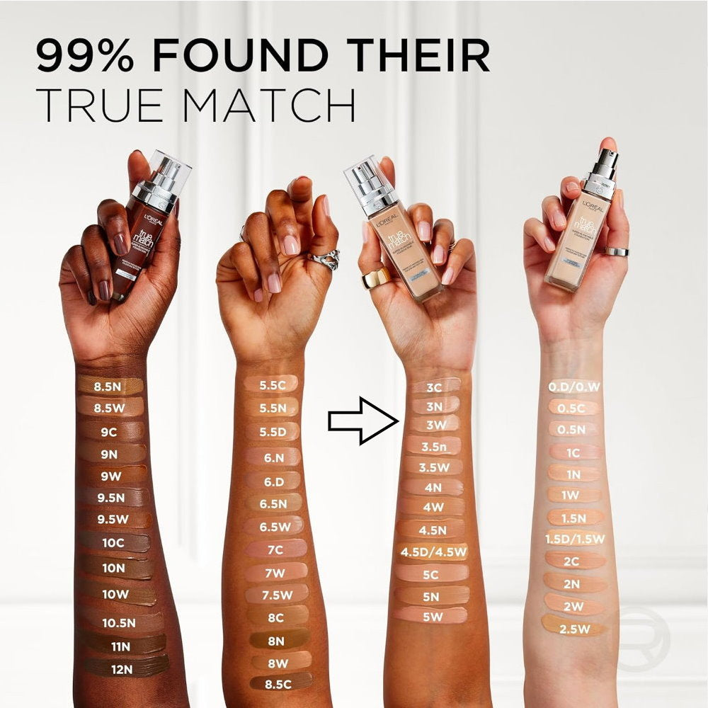 L'Oreal Paris True Match Liquid Foundation 3.D/3.W Warm Undertone