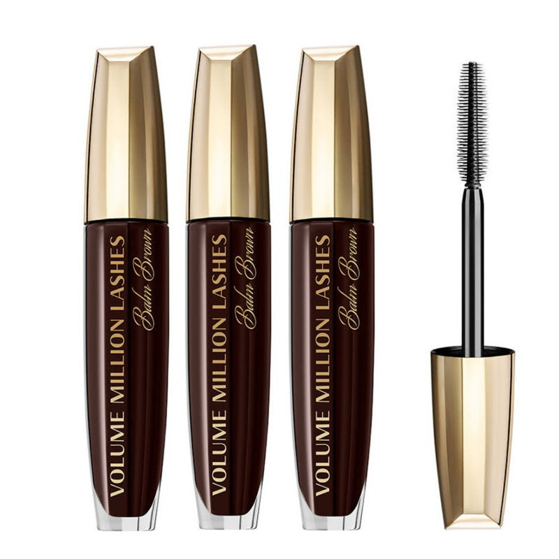 3x L'Oreal Paris Volume Million Lashes Mascara Brown