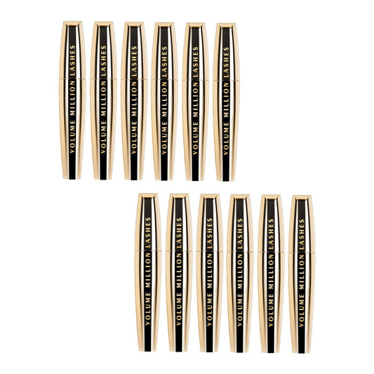 12x L'Oreal Paris Volume Million Lashes Mascara 9ml Black