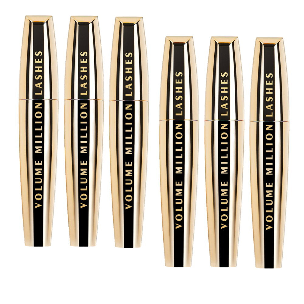 6x L'Oreal Paris Volume Million Lashes Mascara 9ml Black