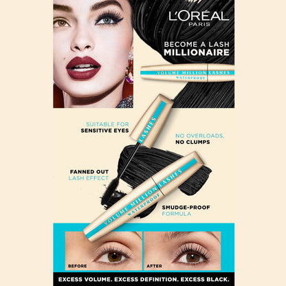 36pk L'Oreal Paris Volume Million Lashes Waterproof Mascara - Black