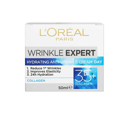 9x L'Oreal Paris Wrinkle Expert Hydrating Collagen Anti Wrinkle Day Cream 35+ 50mL