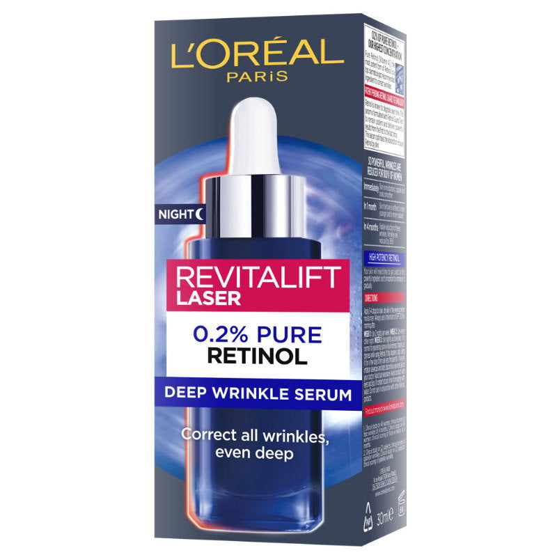 3x L'Oreal Revitalift Laser Pure Retinol Night Serum 30ml