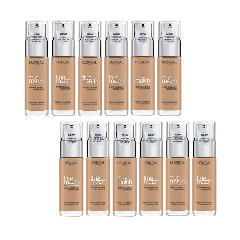 12x L'Oreal Paris True Match Liquid Foundation 30ml 4.5N Neutral Undertone