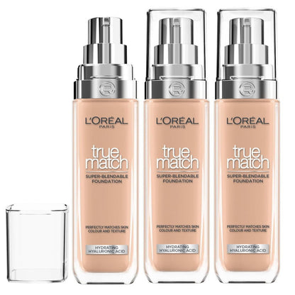 3x L'Oreal Paris True Match Liquid Foundation 30ml 4.5.N Neutral Undertone