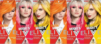 Schwarzkopf Live Colour Ultra Brights Semi-Permanent Hair Colour 8 Washes - Zesty Lemon