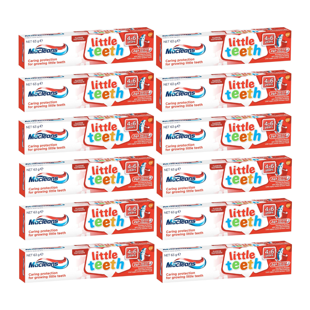12x Macleans Little Teeth Toothpaste 4-6 years 63g