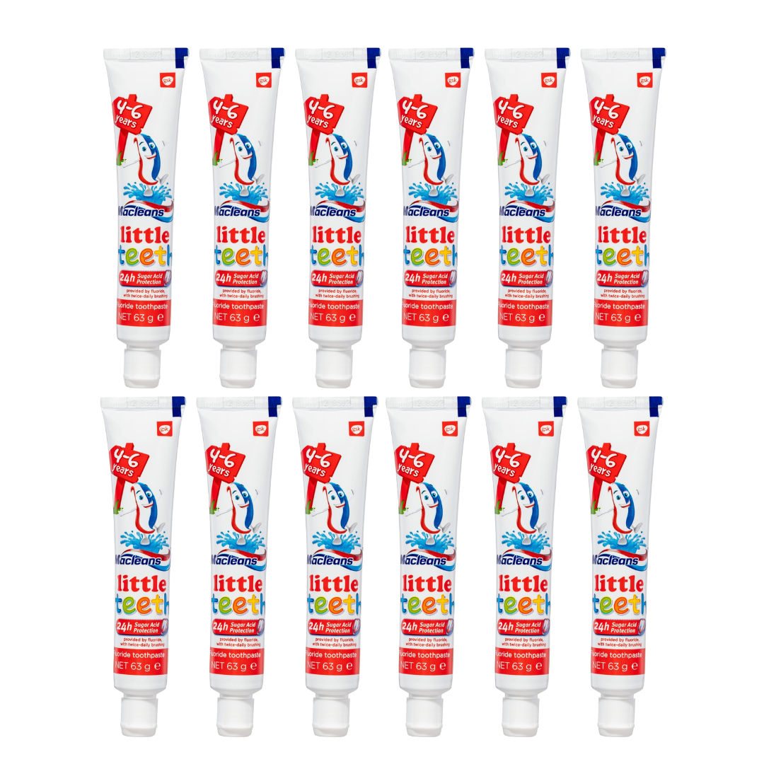 12x Macleans Little Teeth Toothpaste 4-6 years 63g