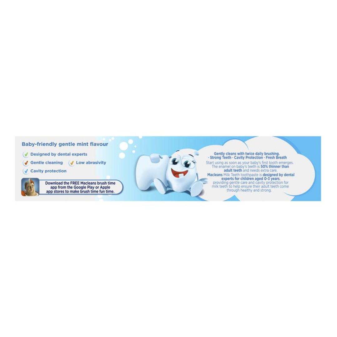 12x Macleans Milk Teeth Toothpaste 0-3 years 63g