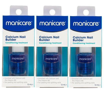 3x Manicare Calcium Nail Builder Conditioning Treatment 12mL