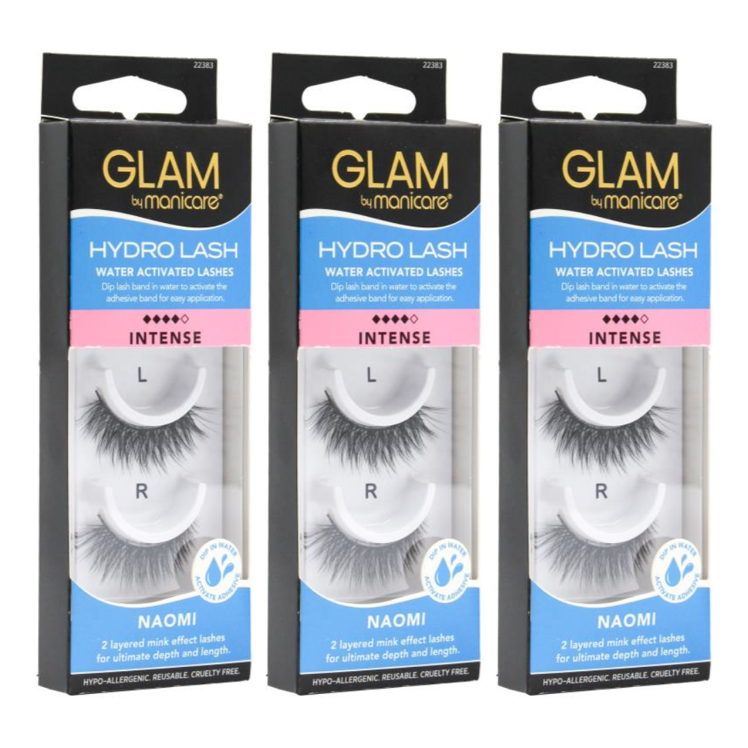 3x Manicare Glam Hydro Lash Intense Naomi
