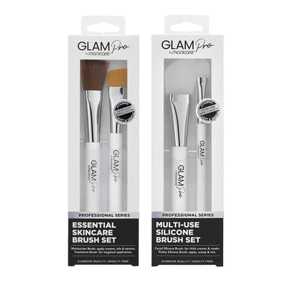 2pk Set Manicare Glam Pro Essential Skincare Brush Set + Silicone Brush Set