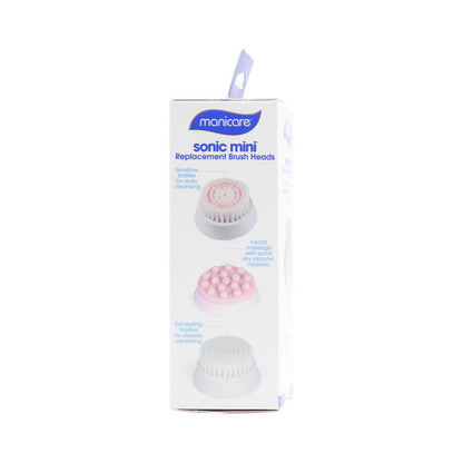 3x Manicare Sonic Mini Facial Cleanser Replacement Brush Heads 3 Pack