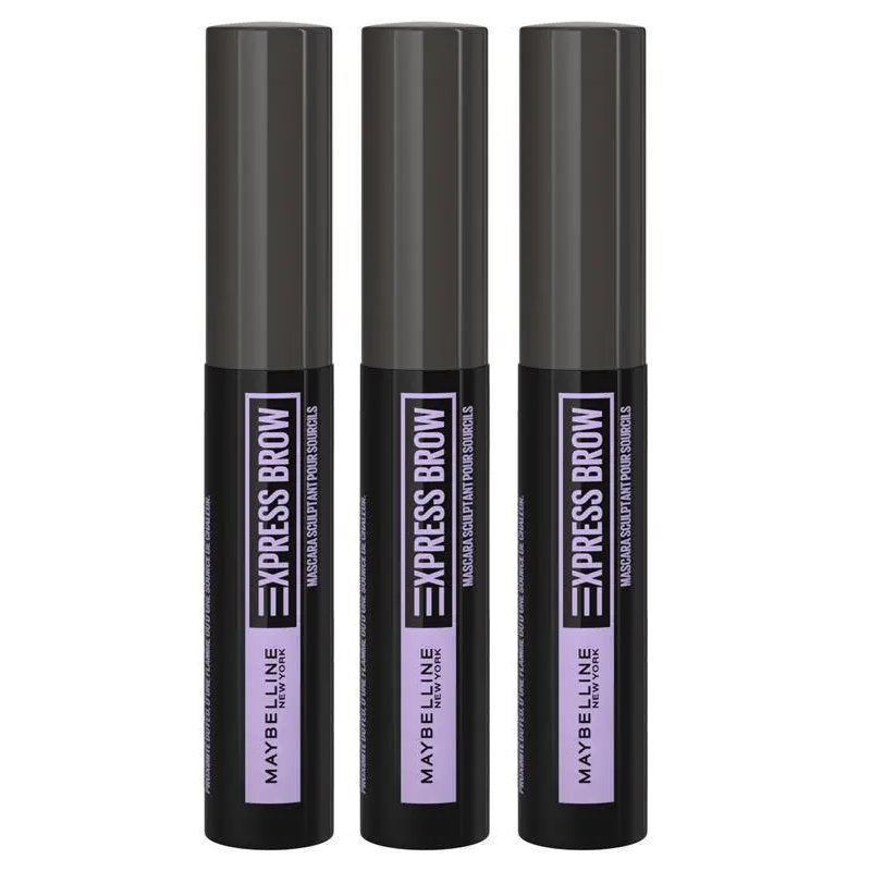 3x Maybelline Brow Fast Sculpt Eyebrow Mascara 06 Deep Brown
