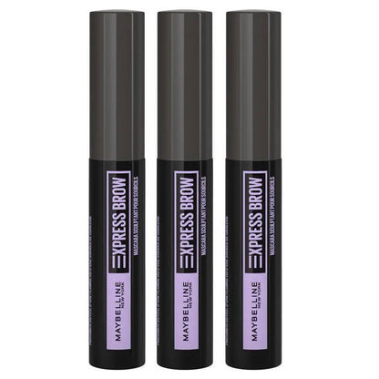 3x Maybelline Brow Fast Sculpt Eyebrow Mascara 06 Deep Brown