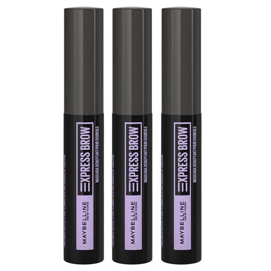3x Maybelline Brow Fast Sculpt Eyebrow Mascara 06 Deep Brown