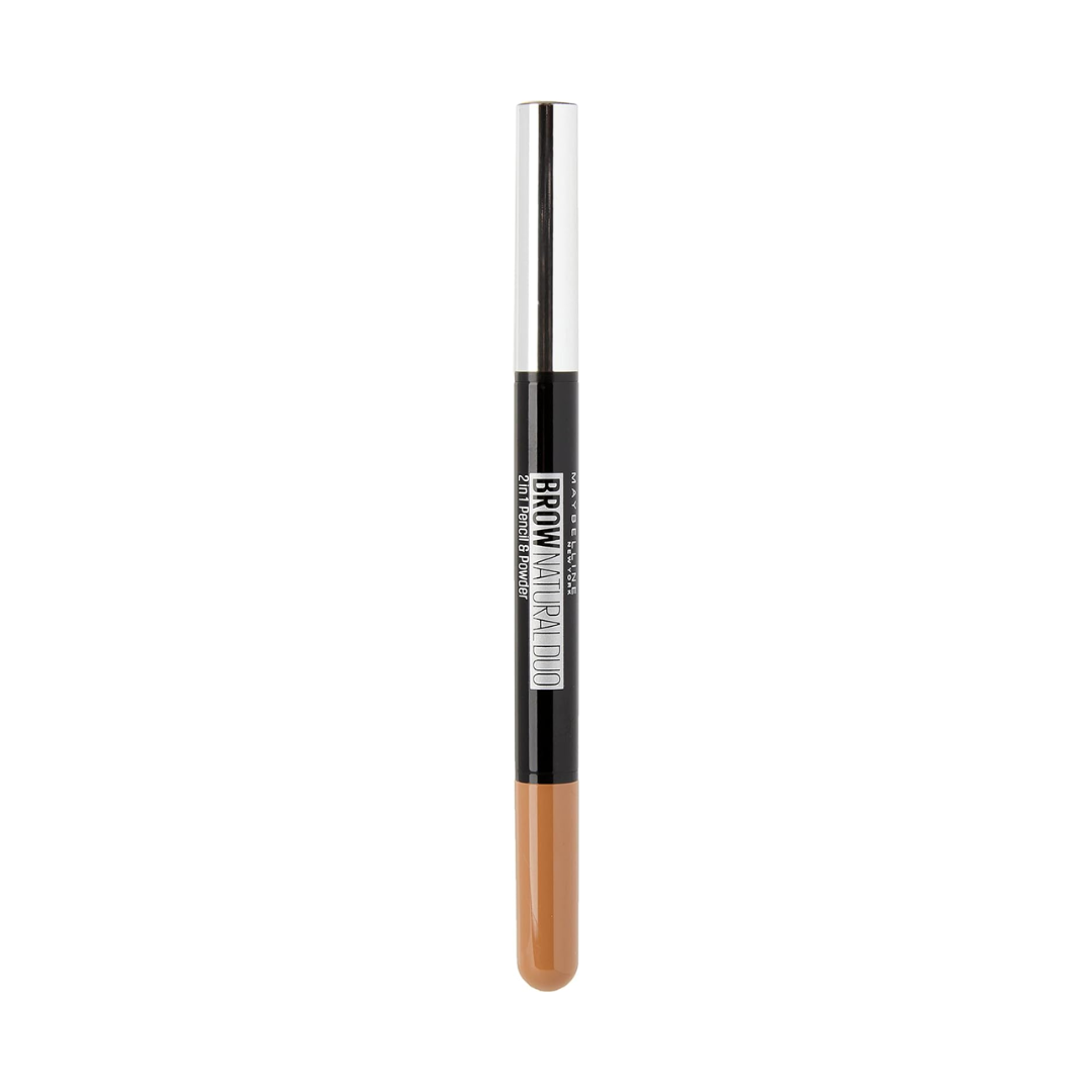 4x Maybelline Brow Natural Duo Define & Fill Duo Light Brown (Carded)