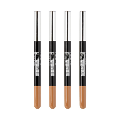 4x Maybelline Brow Natural Duo Define & Fill Duo Light Brown (Carded)