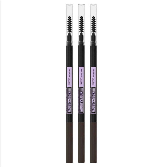 3x Maybelline Brow Ultra Slim Eyebrow Pencil 06 Black Brown