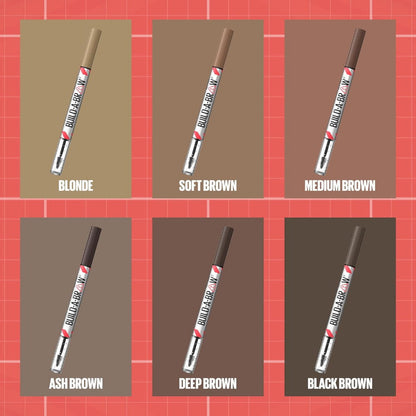 Maybelline Build A Brow 2 in 1 Pen Sealing Gel Eyebrow 260 Deep Brown
