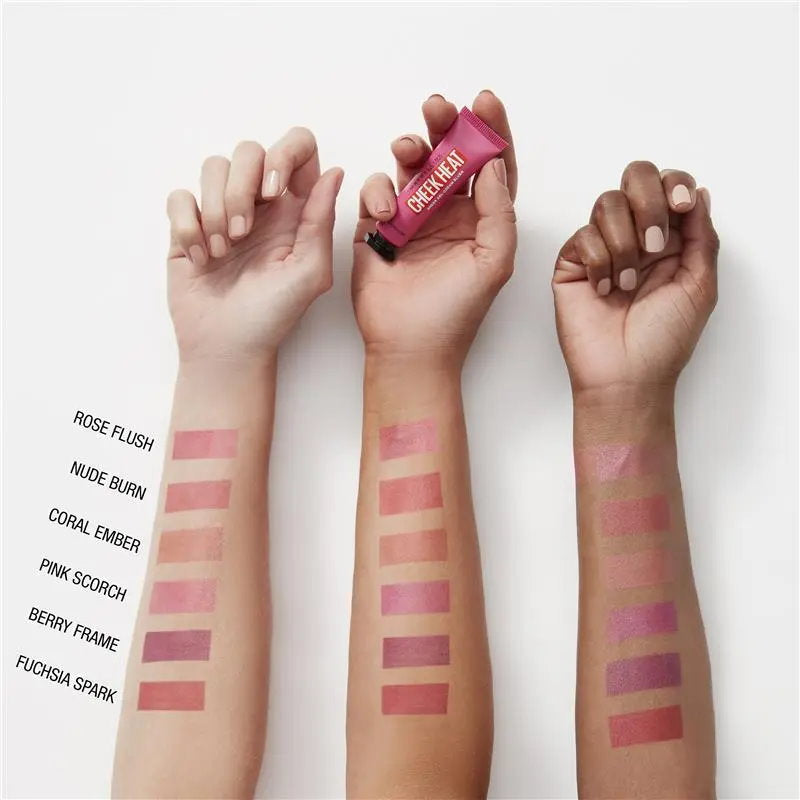 12x Maybelline Cheek Heat Sheer Gel Cream Blush 8ml 15 Nude Burn