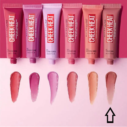 3x Maybelline Cheek Heat Sheer Gel Cream Blush 8ml 15 Nude Burn