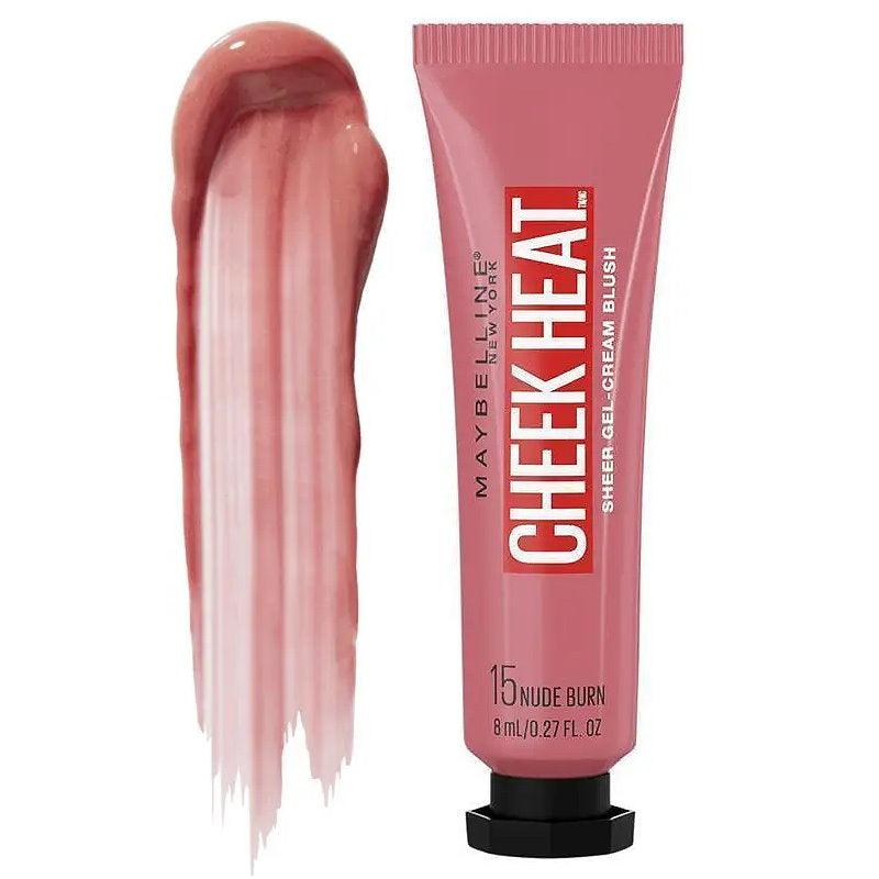 Maybelline Cheek Heat Sheer Gel Cream Blush 8ml 15 Nude Burn