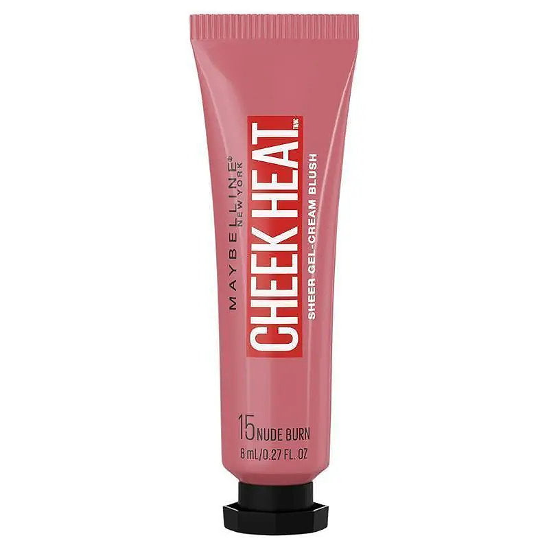 3x Maybelline Cheek Heat Sheer Gel Cream Blush 8ml 15 Nude Burn