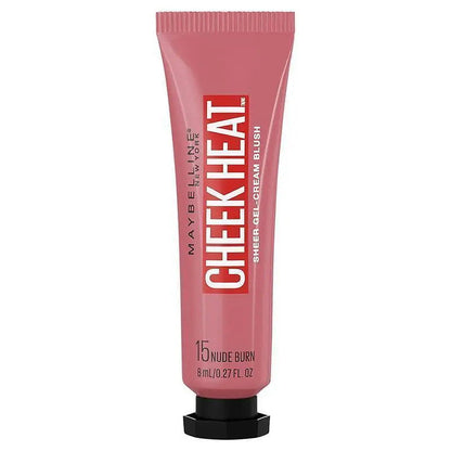 3x Maybelline Cheek Heat Sheer Gel Cream Blush 8ml 15 Nude Burn