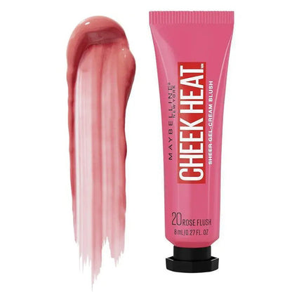 6x Maybelline Cheek Heat Sheer Gel Cream Blush 8ml 20 Rose Flush