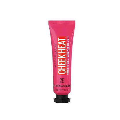 3x Maybelline Cheek Heat Sheer Gel Cream Blush 8ml 25 Fuchsia Spark