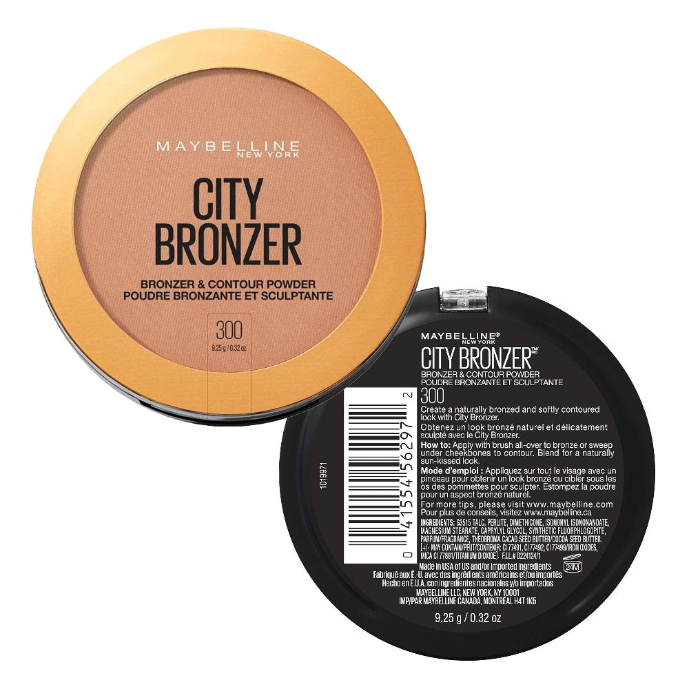 6x Maybelline City Bronzer & Contour Powder 8g 300 Deep Cool