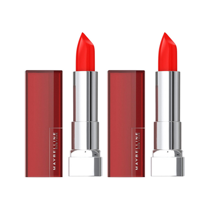 2x Maybelline Color Sensational Cream Lipstick 344 Coral Rise 4.2g