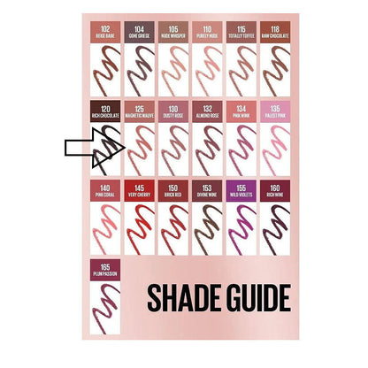 3x Maybelline Color Sensational Shaping Lip Liner - 125 Magnetic Mauve
