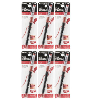 6x Maybelline Color Sensational Shaping Lip Liner - 125 Magnetic Mauve