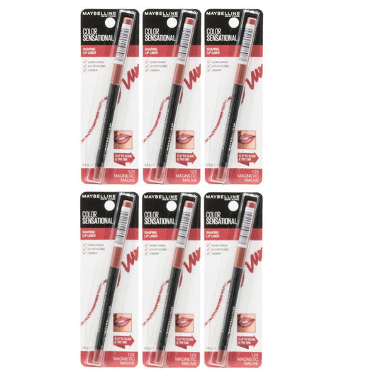 6x Maybelline Color Sensational Shaping Lip Liner - 125 Magnetic Mauve