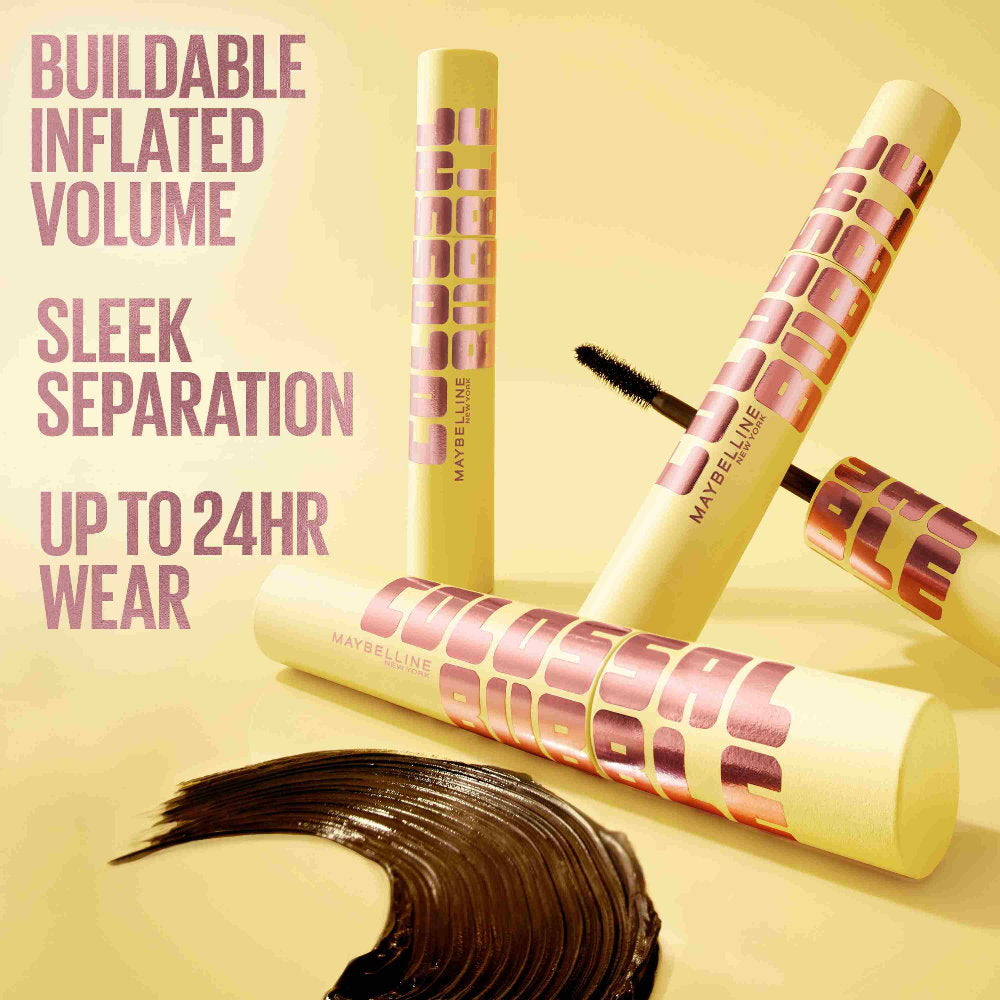 12x Maybelline Colossal Bubble Washable Mascara 10ml Black