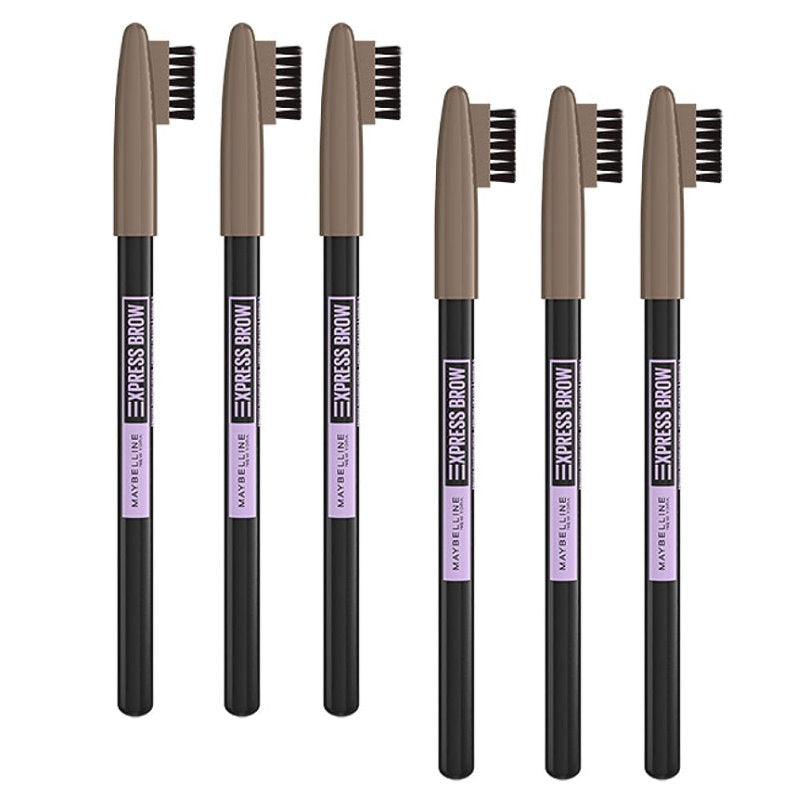 6x Maybelline Express Brow Shaping Pencil 03 Soft Brown