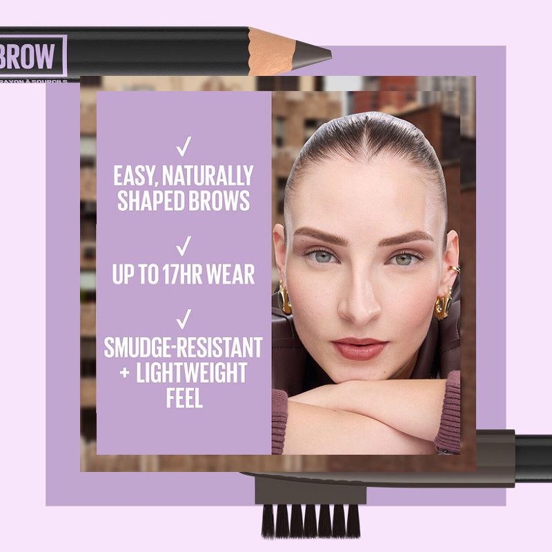6x Maybelline Express Brow Shaping Pencil 03 Soft Brown