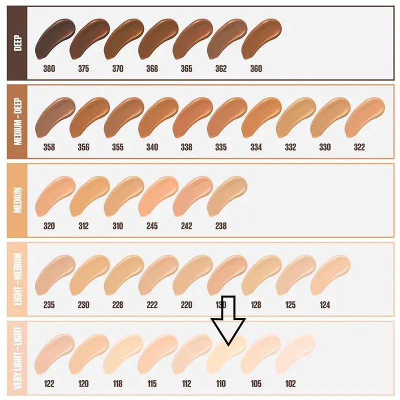3x Maybelline Fit Me Matte Poreless Mattifying Liquid Foundation 30ml 110 Porcelain